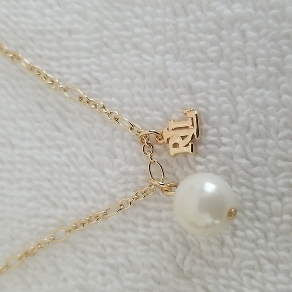New Ralph Lauren Faux Pearl Pendant Necklace - Picture 6 of 7